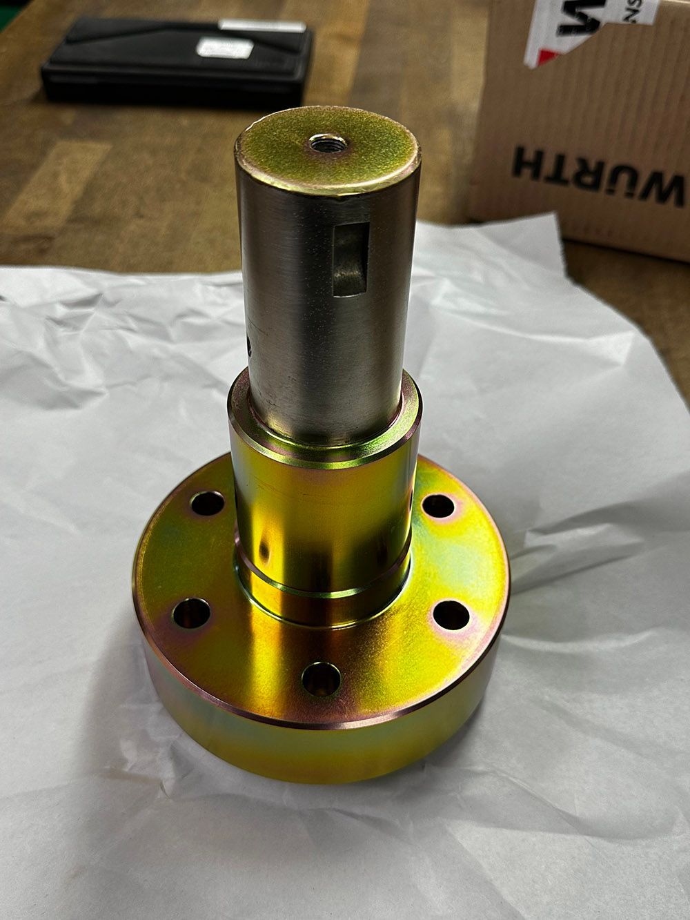 Selective yellow zinc plating by Seminole Metal Finishing.