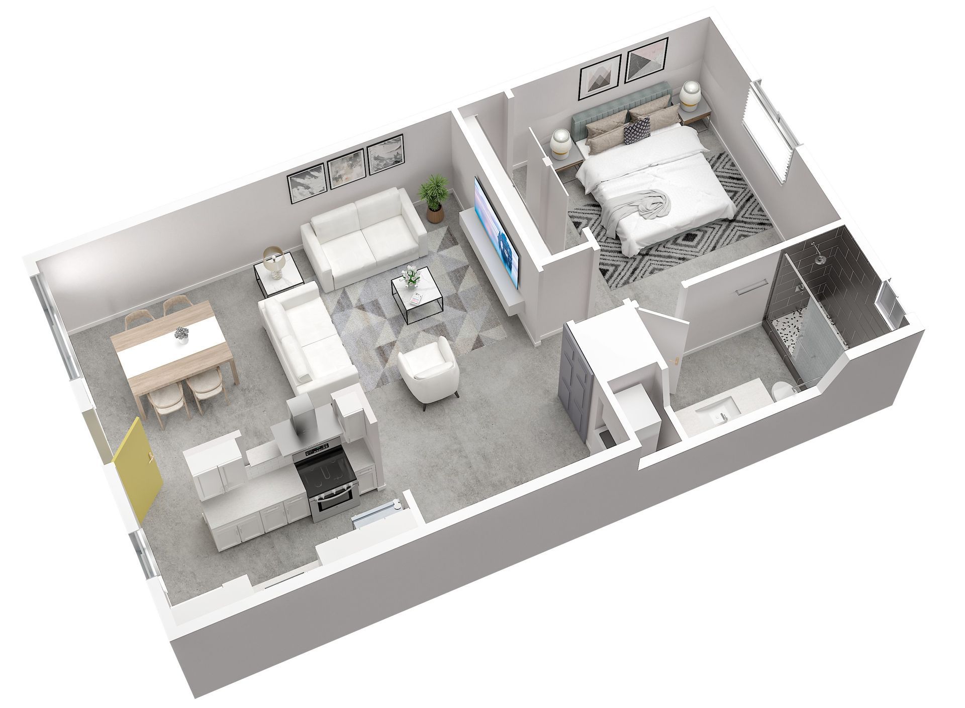 Apartment 3D Floorplan Rendering