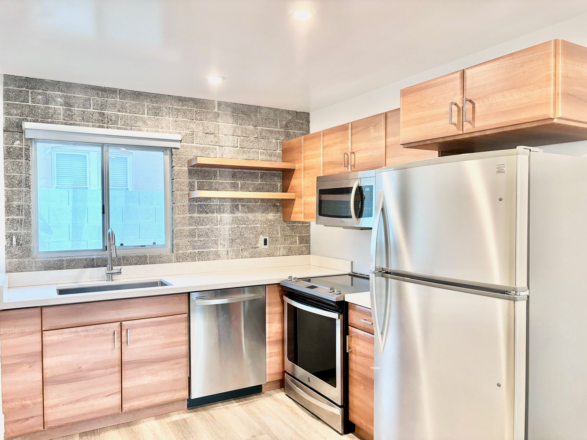 modern upgraded apartment kitchen