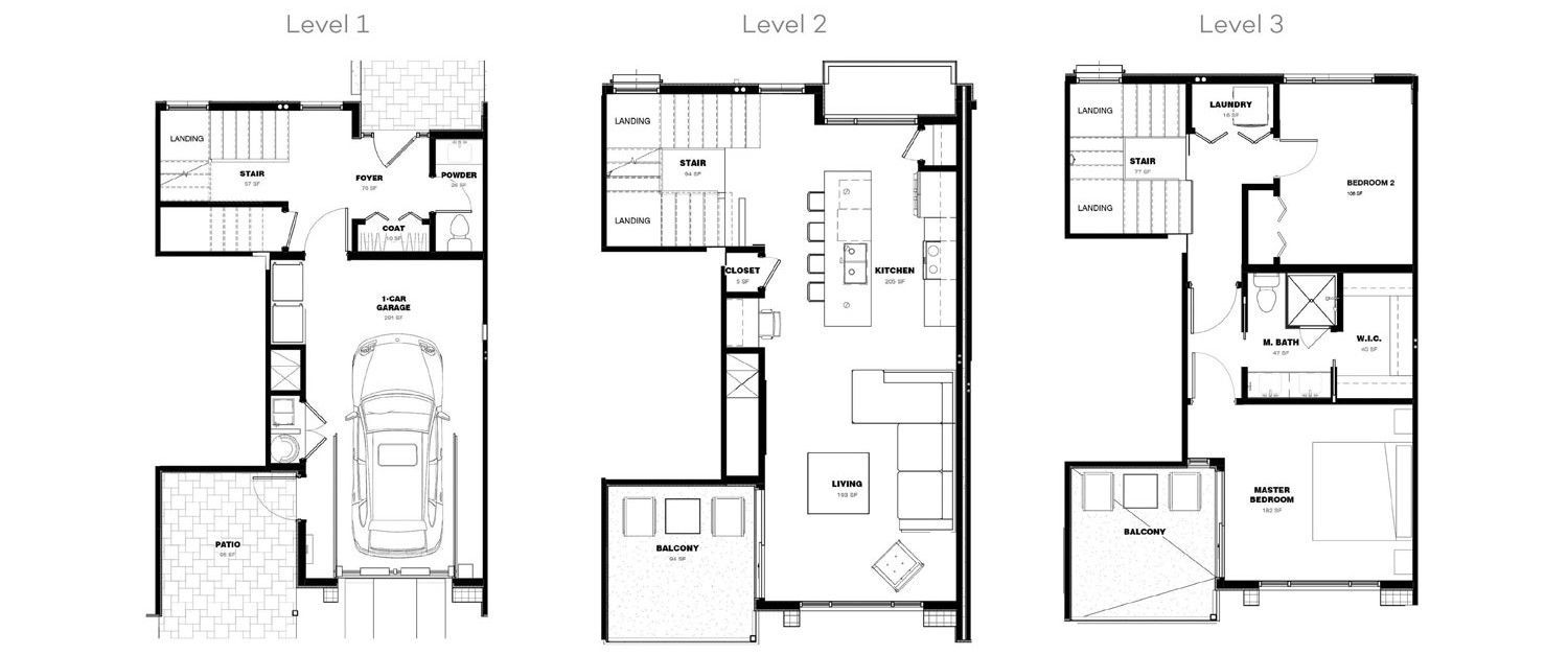 mz scottsdale apartment black and white floor plan with room dimensions