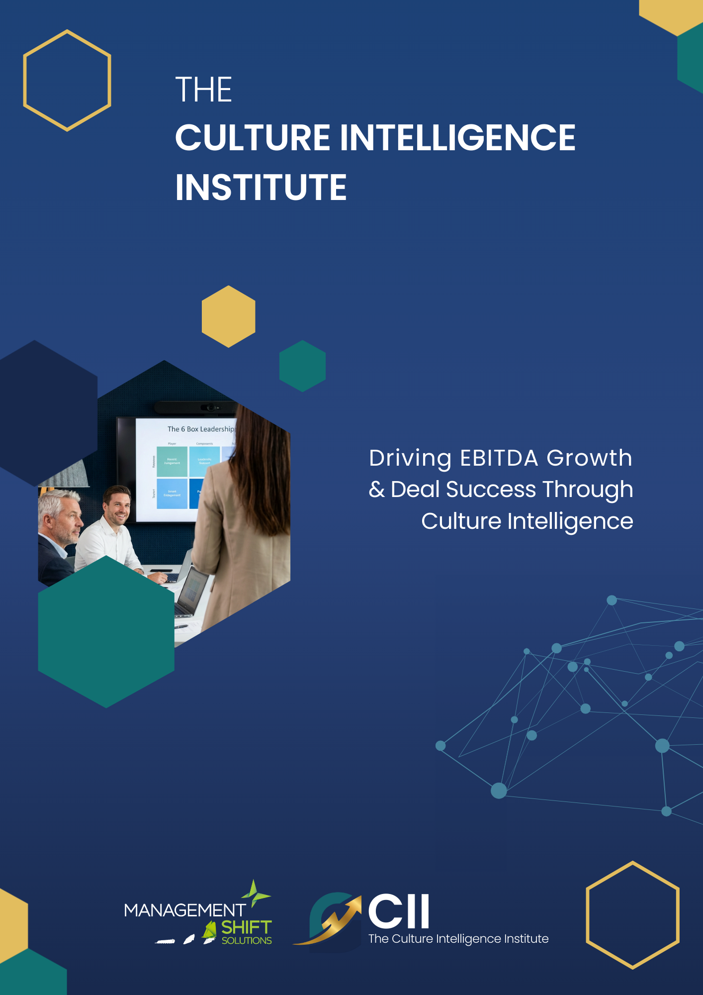 Cover: The Culture Intelligence Institute, driving EBITDA growth through culture intelligence. People in a meeting.
