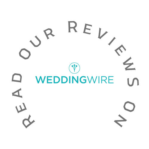 The logo for weddingwire says read our reviews on weddingwire.
