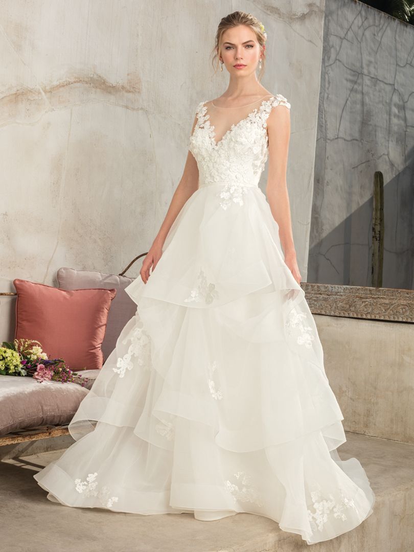 Crepe Organza Wedding Dress at Fifi's Bridal in Chicago