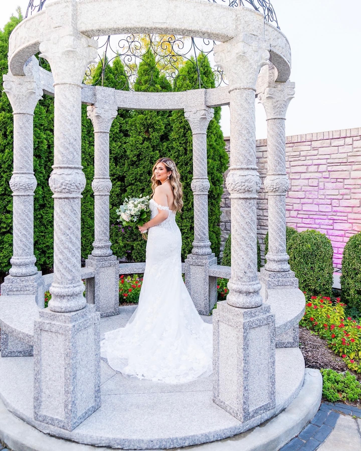 Vanessa Cruz in her wedding dress from Fifi's Bridal