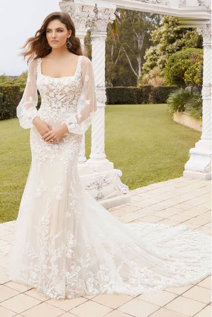 Wedding Gowns Glamorous Wedding Dress With Bishop Sleeves
Y12232SL at Fifi's Bridal