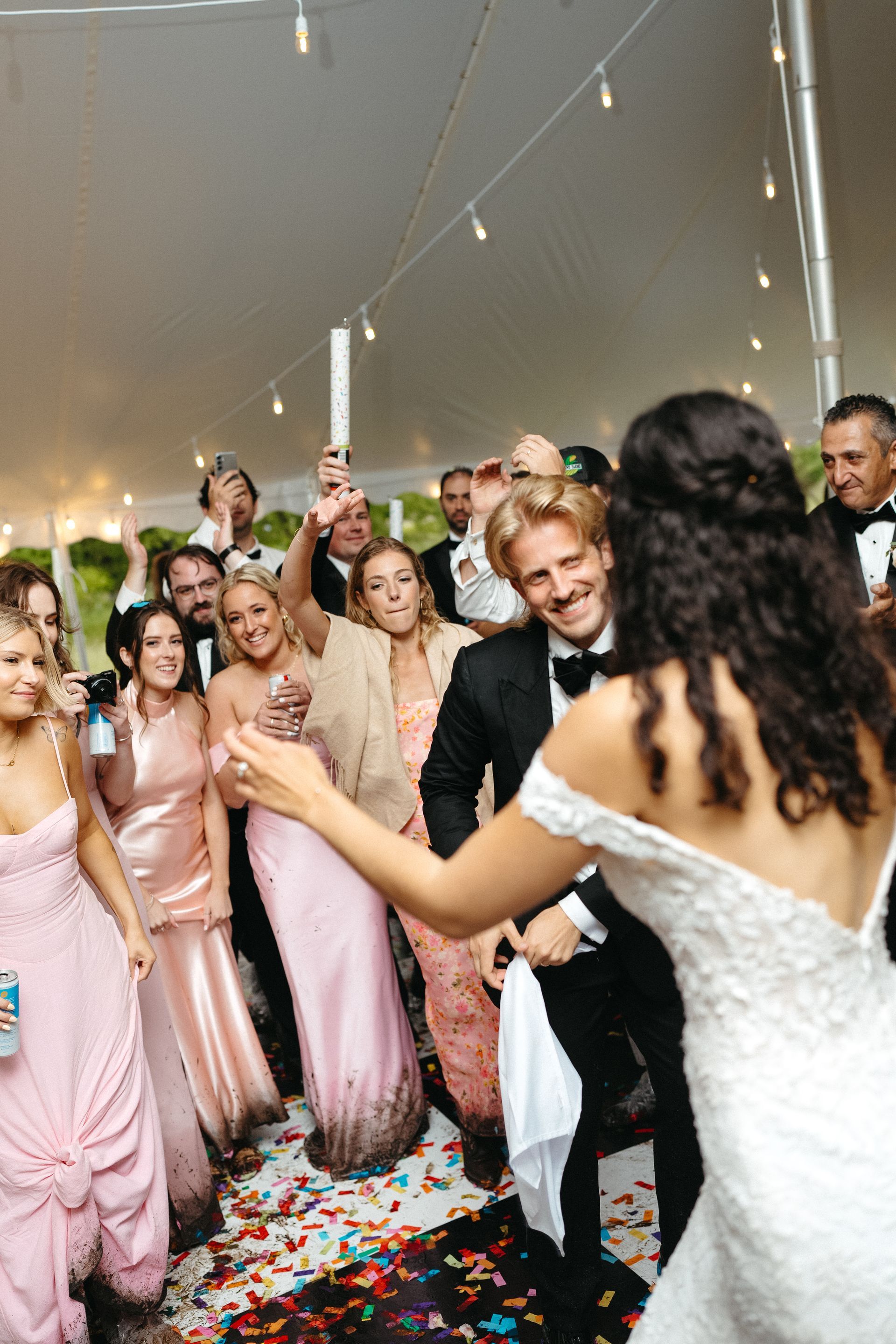 Amanda and Dylan Matthews by Fifi’s Bridal A Rainy Wedding Day 2024