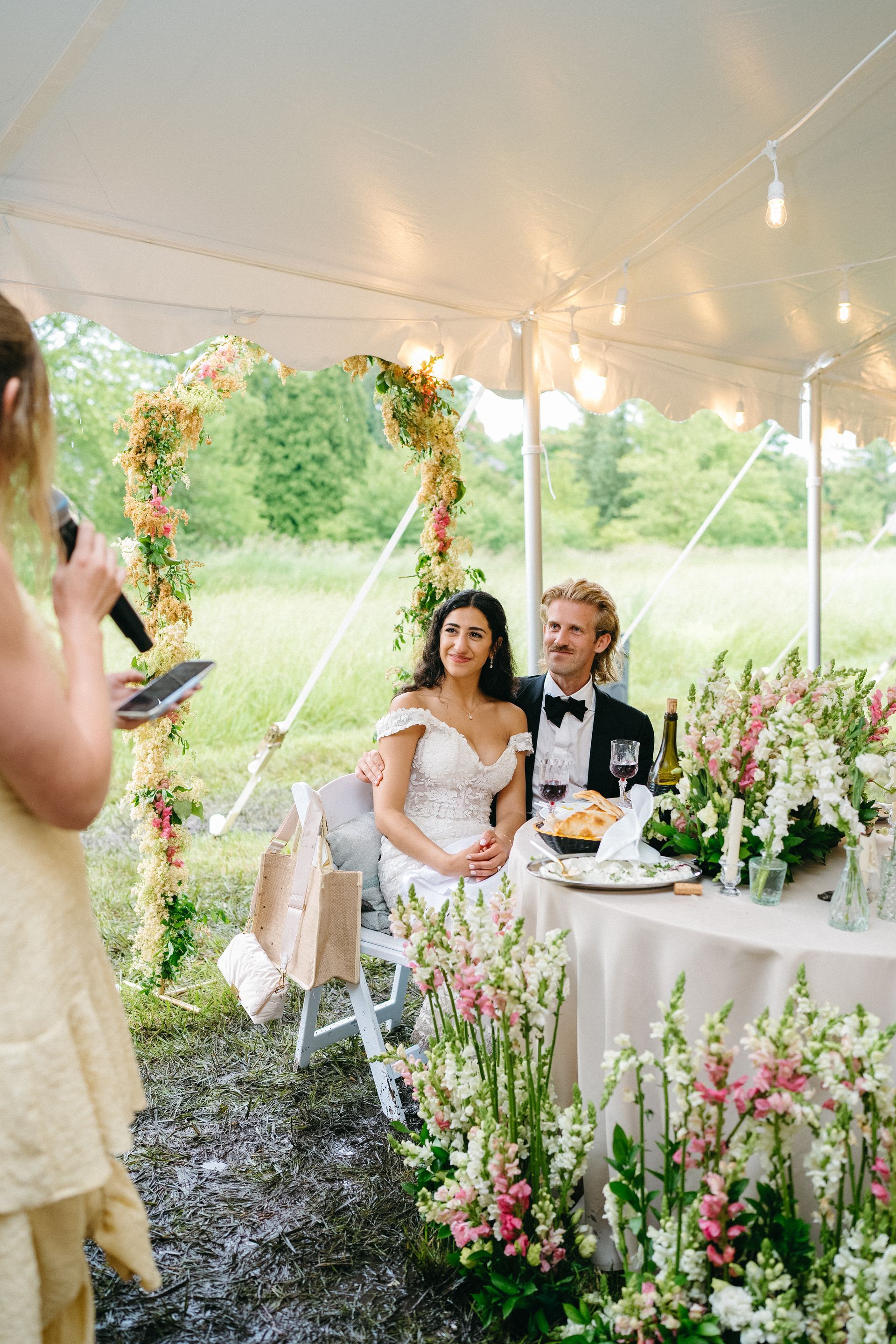 Amanda and Dylan Matthews by Fifi’s Bridal A Rainy Wedding Day 2024