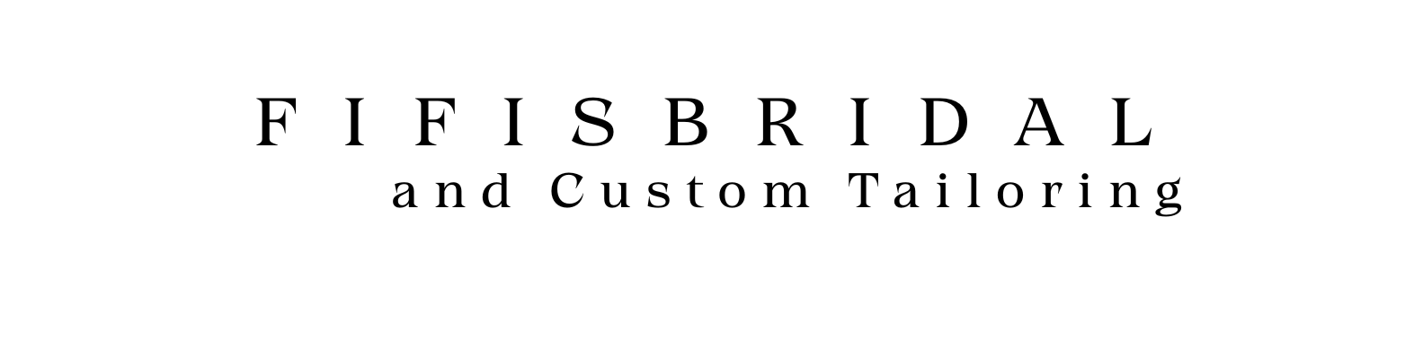 The logo for fifi 's bridal and custom tailoring