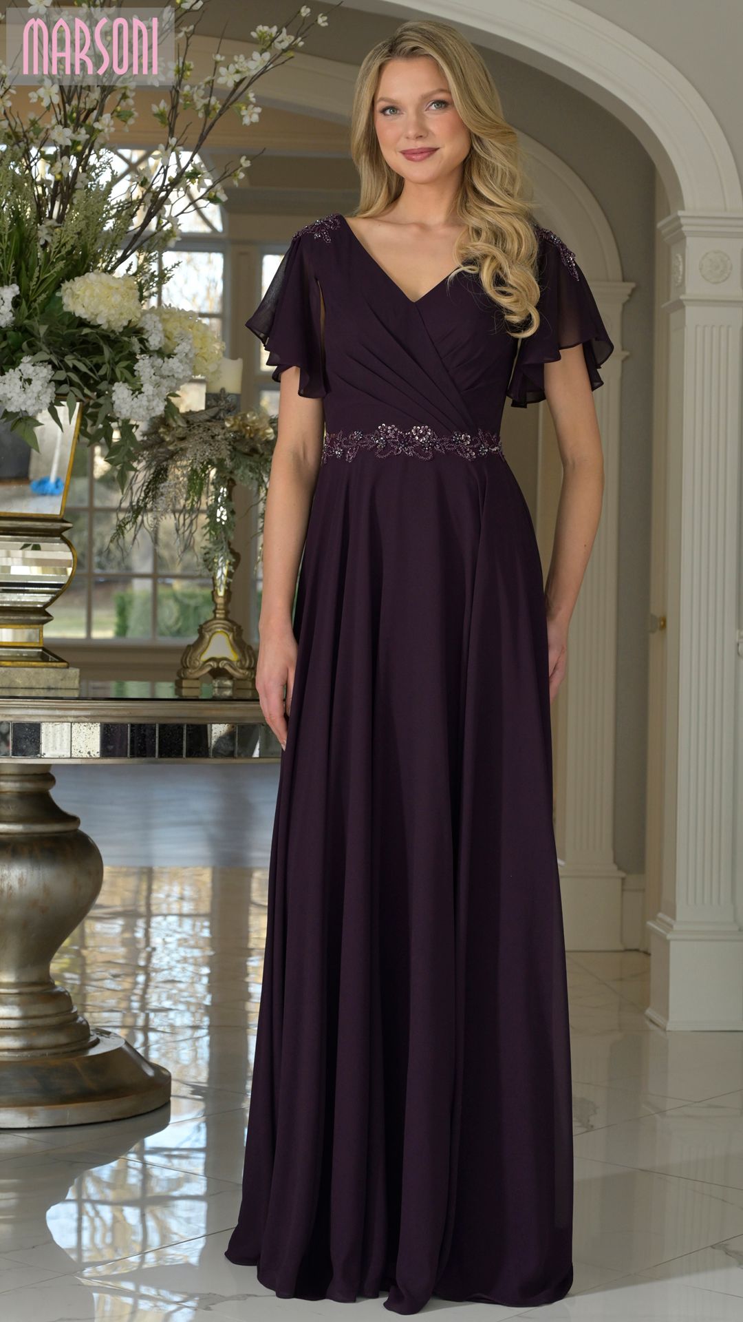 Marsoni Mother of the Bride Dress M328 at Fifi's Bridal in Elmhurst, Il