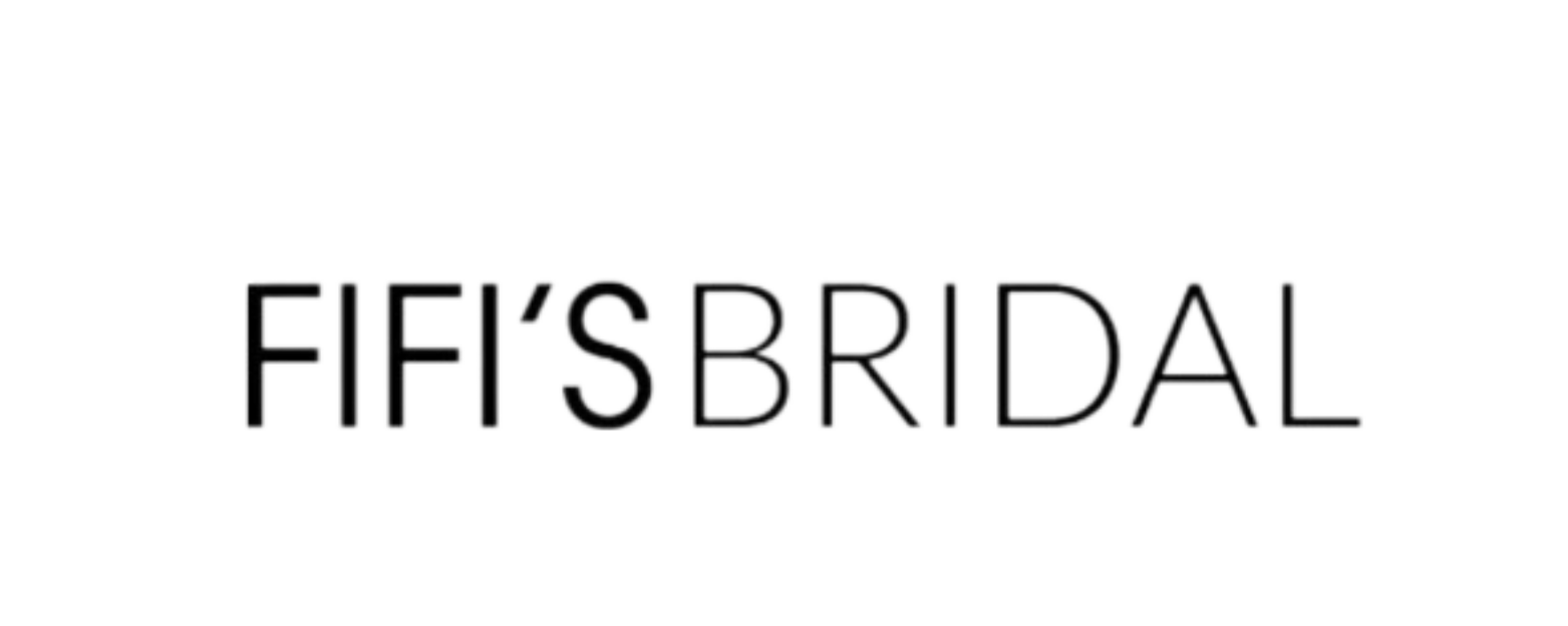 The logo for fifi 's bridal and custom tailoring