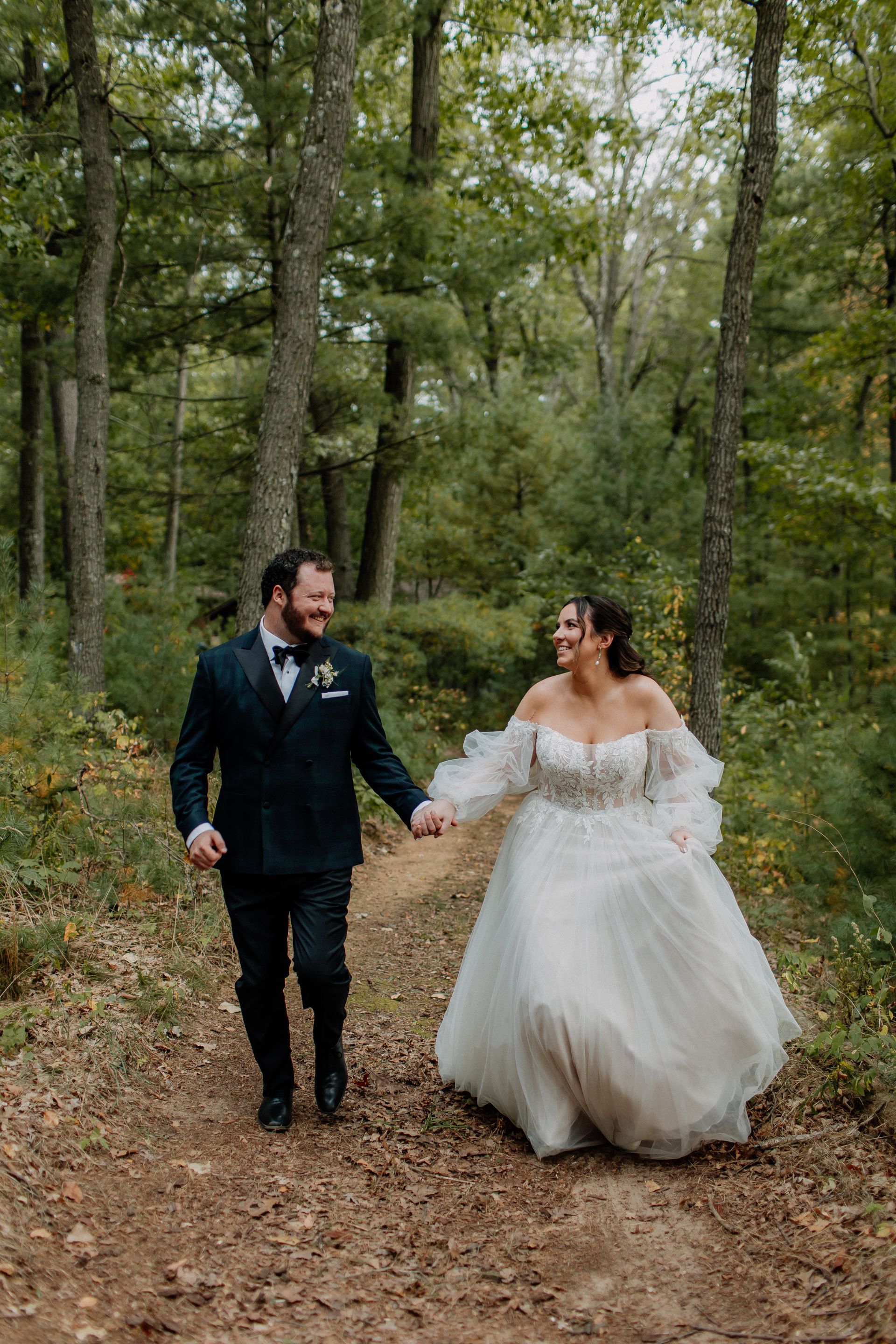 Sarah Cates  in her wedding dress from Fifi's Bridal