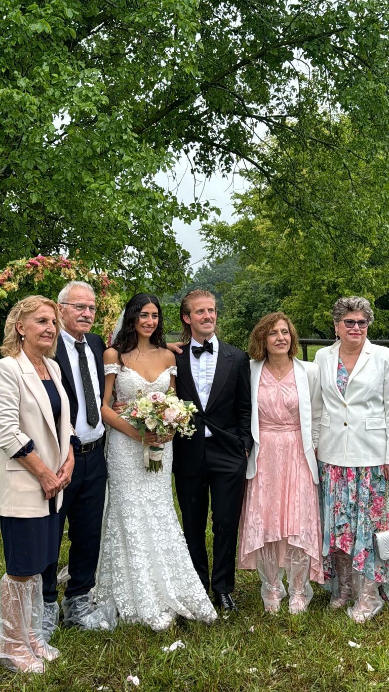 Amanda and Dylan Matthews by Fifi’s Bridal A Rainy Wedding Day 2024