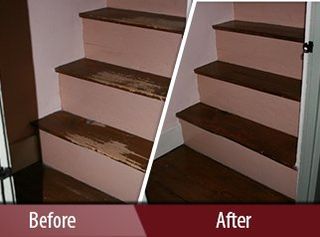 Stairs Before and After — Wood Floor Restoration-Westmoreland, NH-Fissette Floor Sanding