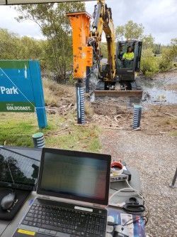 Driving and field monitoring of fibre composite pile