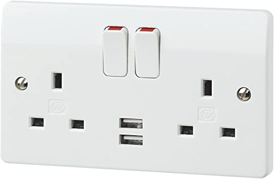 White USB outlet: Home and Garden Electrics