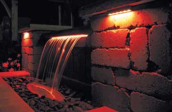 Water feature lighting: Home and Garden Electrics