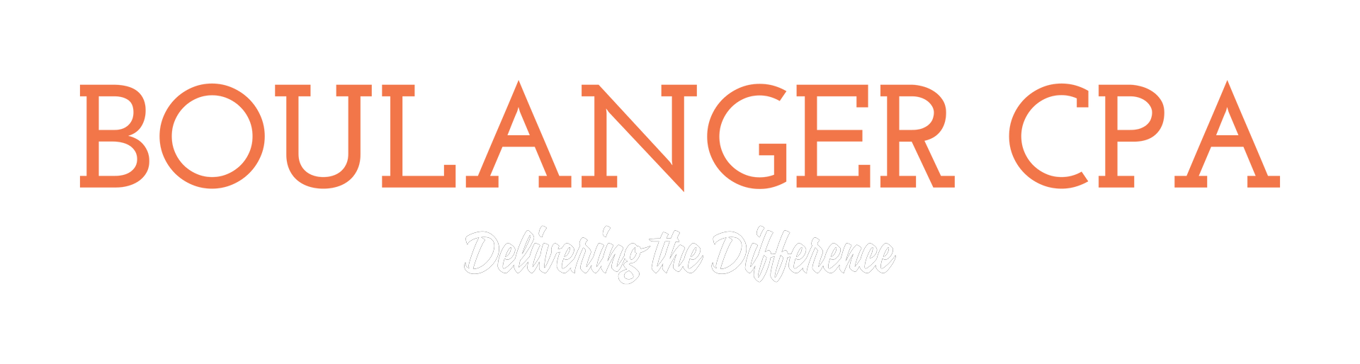A logo for boulanger cpa on a white background