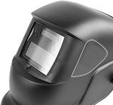A close up of a welding helmet on a white background. | Kirk's Radiator & Auto A/C Inc.