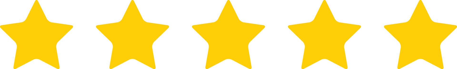 A row of yellow arrows on a white background.