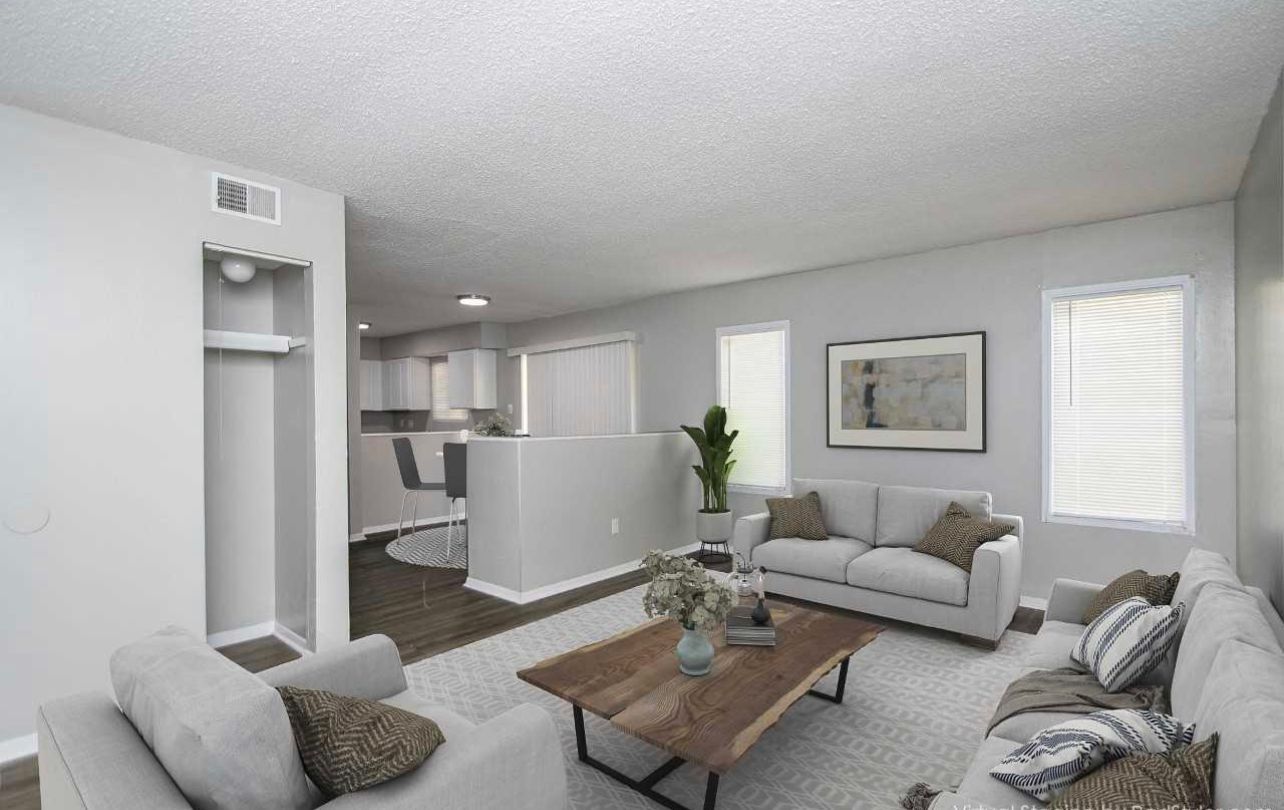 Interior Rendering of Living Room