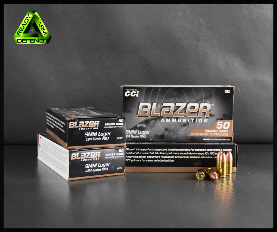 Ready Arm Defend, Blazer Ammunition, 9MM FMJ