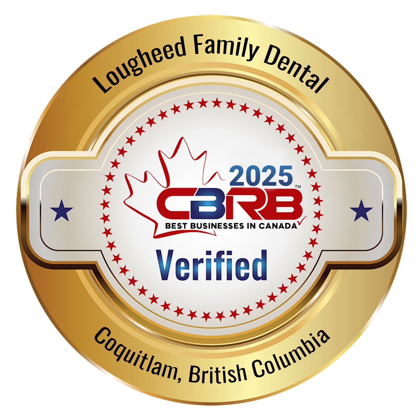 2022 CBRB verified logo - Lougheed Family Dental