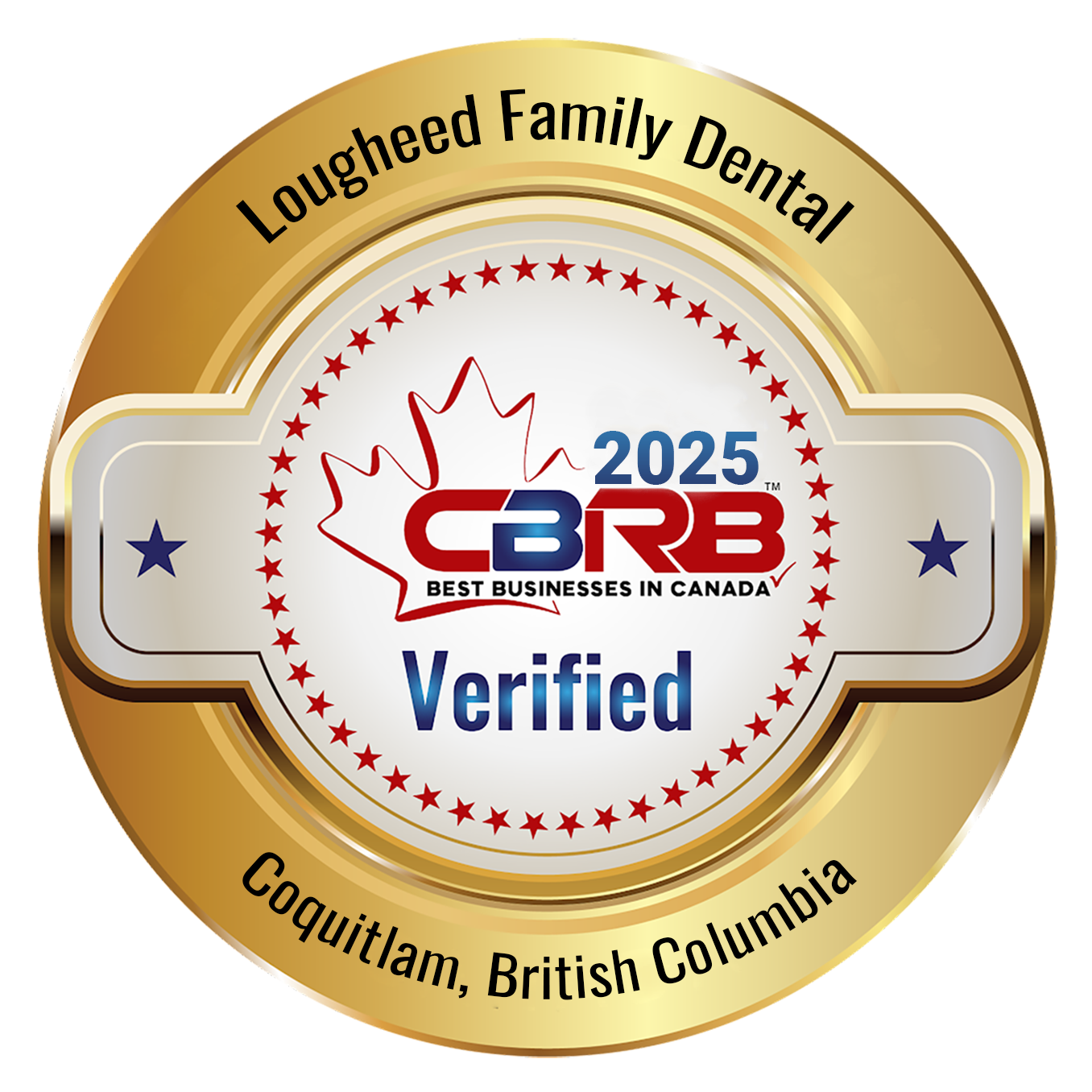 2022 CBRB verified logo - Lougheed Family Dental