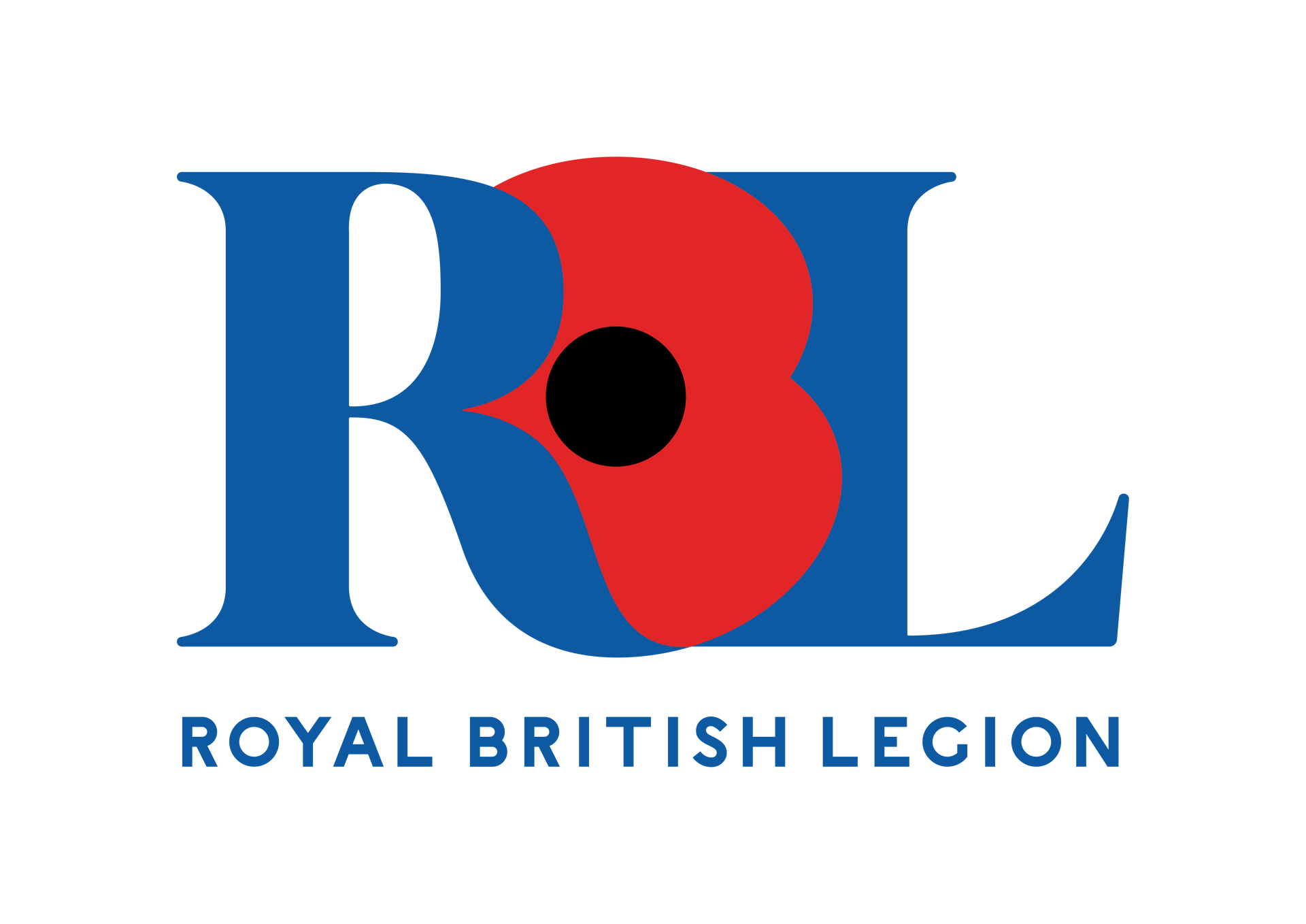 A logo for the royal british legion with a poppy in the middle.