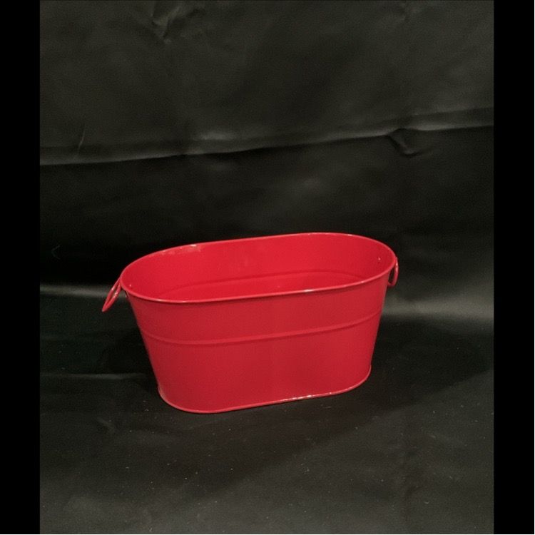 Small Oval Red Tin