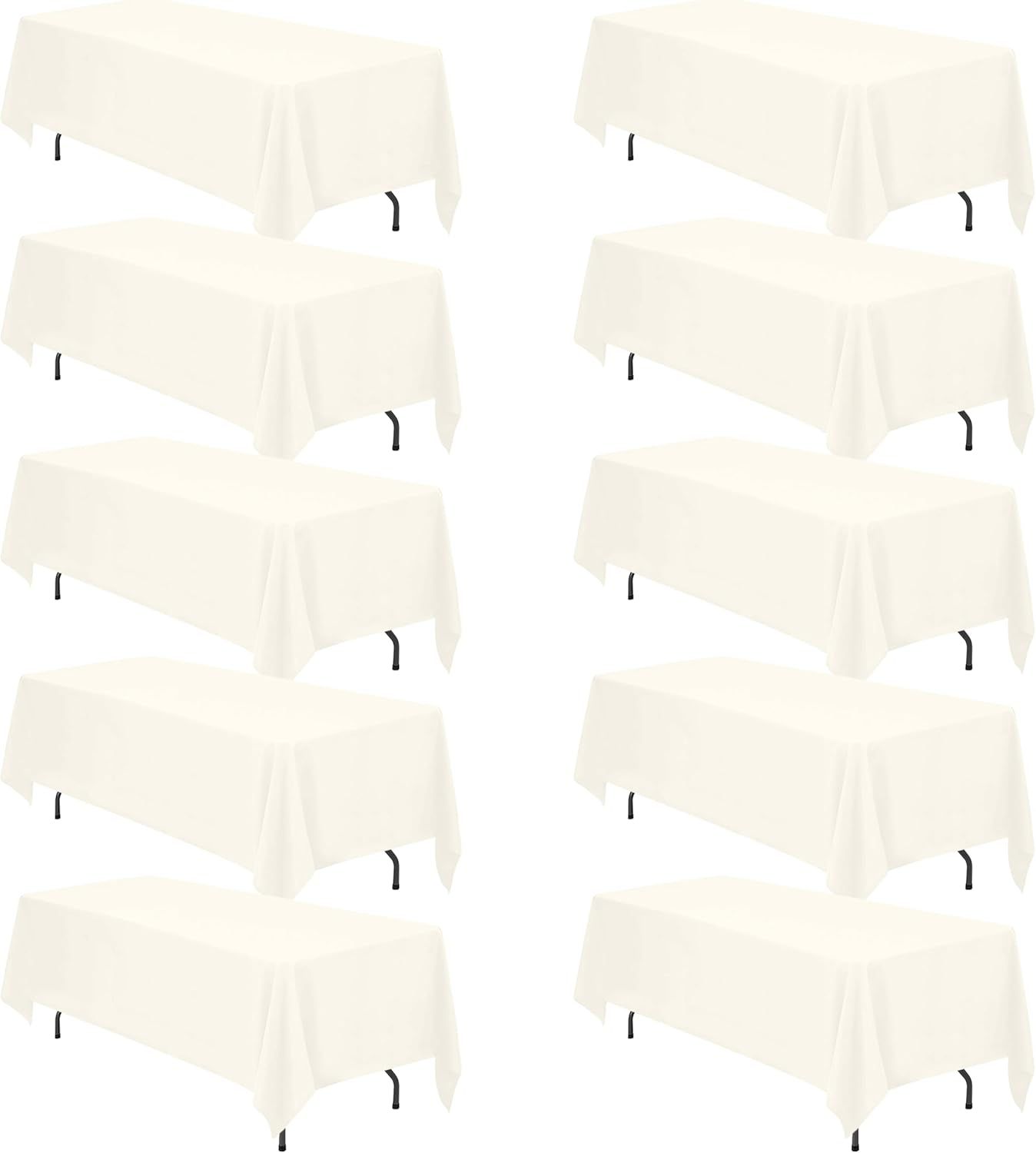 8 ft Ivory Linen Tabelcloth