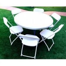 Round table with chairs