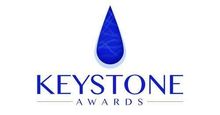 The logo for keystone awards is a blue drop of water.