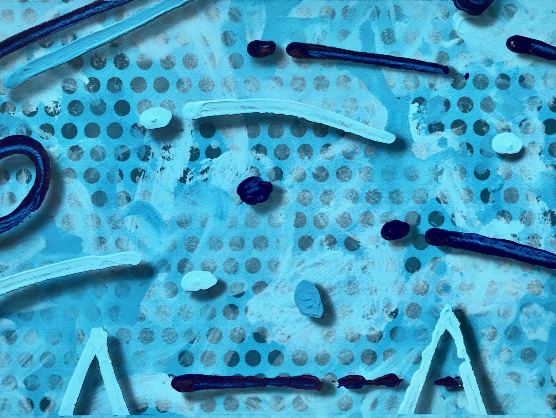 A blue background with the letters a and a on it