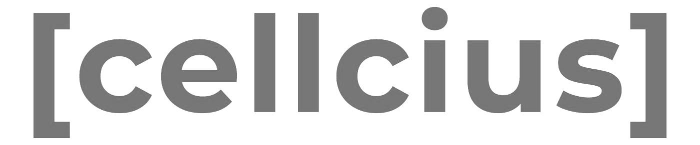 [cellcius] in grijze tekst tussen haakjes.