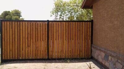 wood and metal gate - iron gate contractor in Glendale, AZ