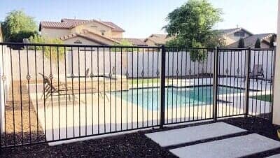 gate around pool - residential iron fence contractor