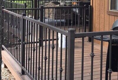 iron gate around patio - residential iron fence contractor