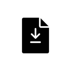 Icon of a document with a down arrow, indicating download