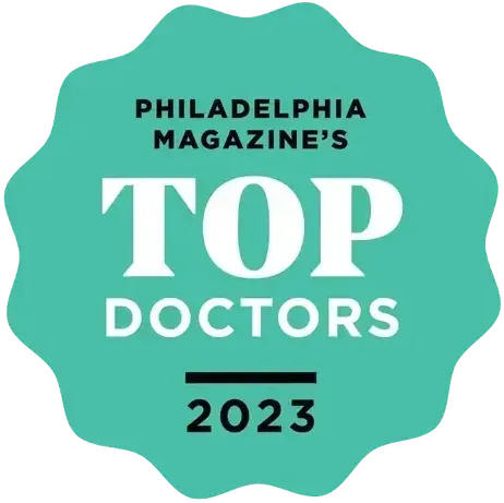 Philadelphia magazine 's top doctors badge for 2023