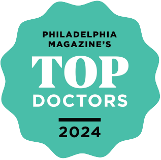Philadelphia magazine 's top doctors badge for 2024
