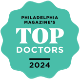 Philadelphia magazine 's top doctors badge for 2024