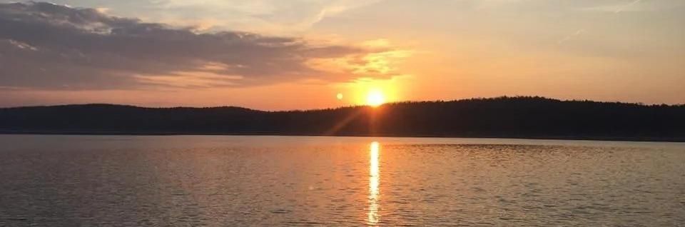 lake norfork sunset