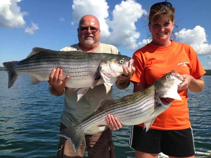 Husband and wife with fish