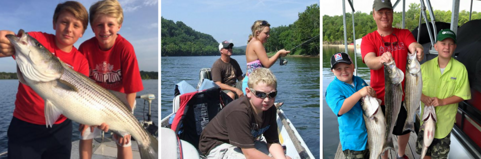 lake norfork fishing collage