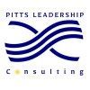 Pitts Leadership Consulting logo: Blue and white infinity symbol over text 