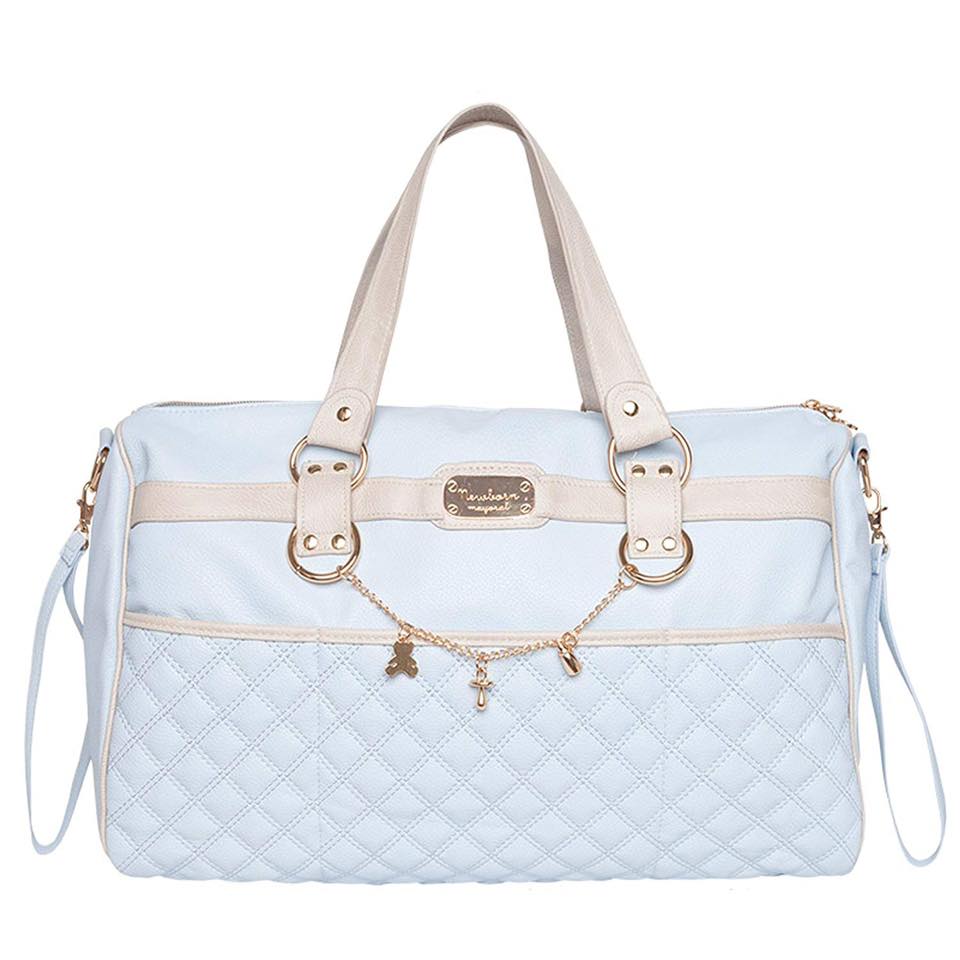 Borsa bianca con manici rosa