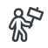 person holding sign icon