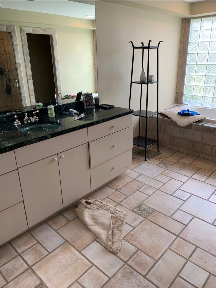 photo of an old bathroom