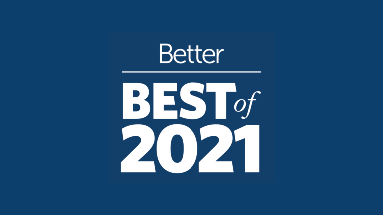 A blue background with the words `` better best of 2021 '' written on it.