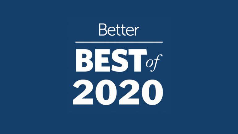 A blue background with the words `` better best of 2020 '' written on it.